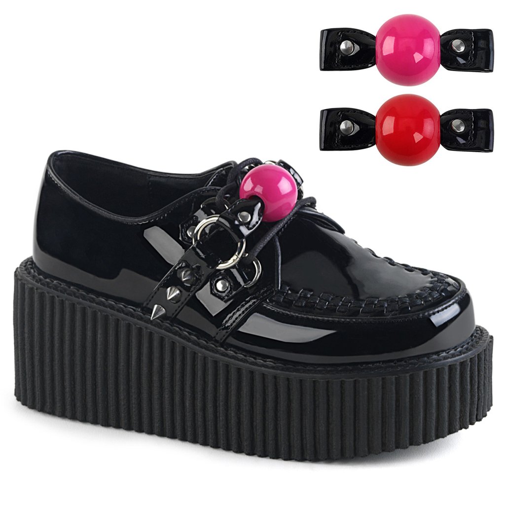 Creepers Demonia Creeper 222 Brevet Femme - Noir 43209-RQBX